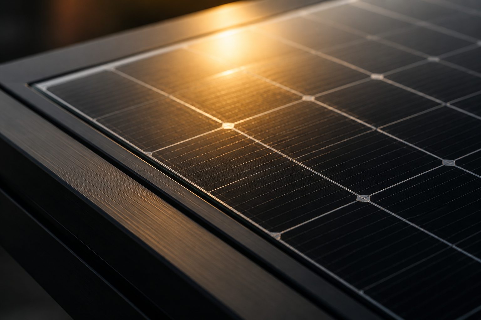 Close view of a 710 W monocrystalline module