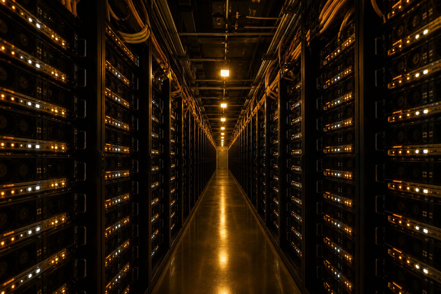 Helios nodes racked in a compute hall